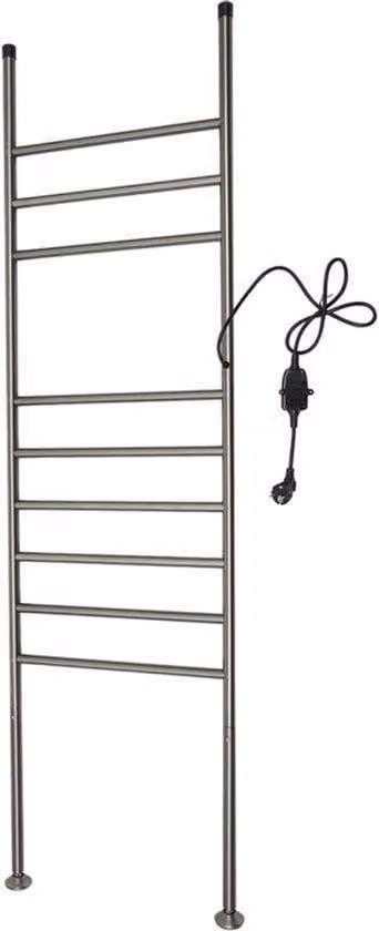 Asciugamani elettrico da parete - Modello a pavimento - Nero - 150W - Acciaio inossidabile con display LED