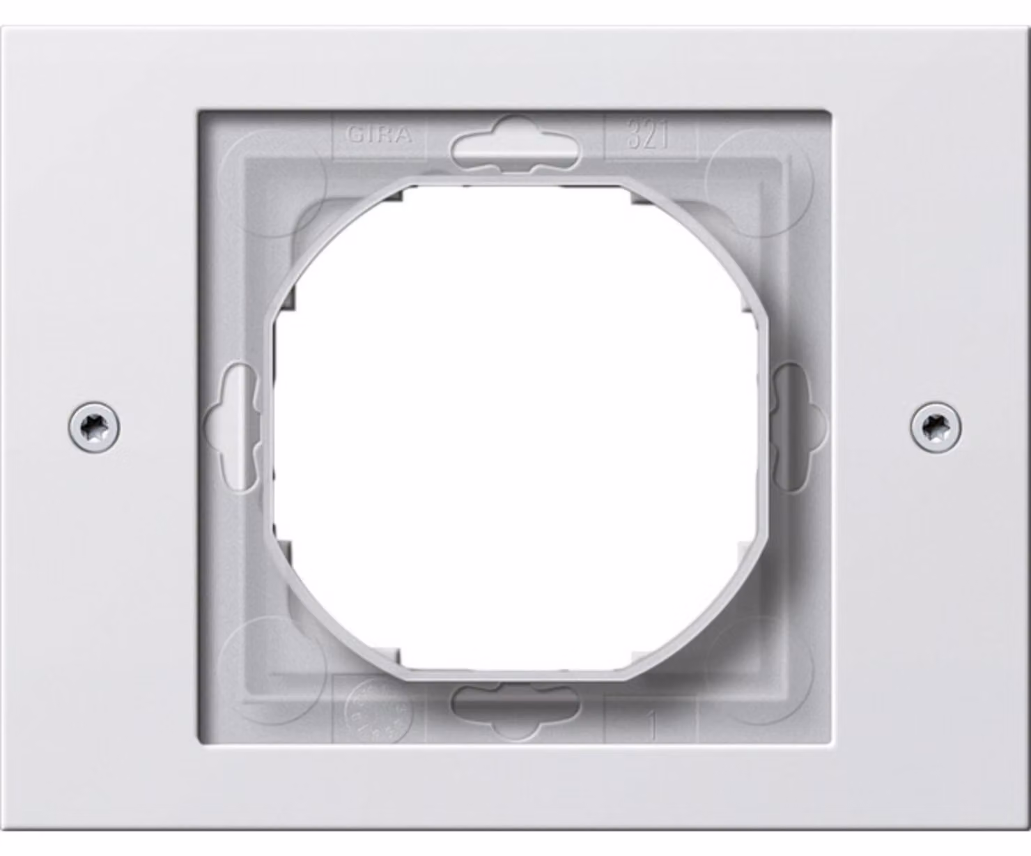 Cornice Gira, 1 modulo, TX44, incasso IP44, bianco puro lucido, 1 pz.