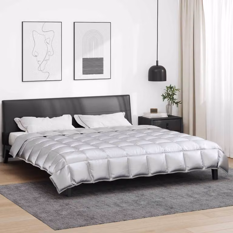 vidaXL Piumone Invernale in Microfibra Argento L: 240 cm x P: 220 cm
