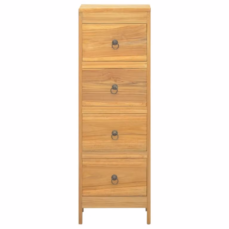 vidaXL Comodino 30x30x90 cm in legno massello di teak