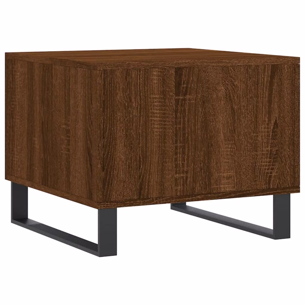 Tavolino da Salotto Rovere Marrone 50x50x40cm Legno Multistrato