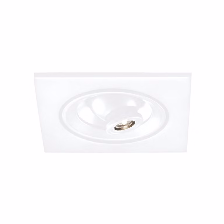 Egger Licht EGG Faretto LED da incasso Riga Zooom, angolare, bianco, 3000K dimmerabile, Bianco / Opale, Corridoio, Alluminio, Moderno, Downlight