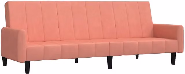 Divano letto | Sof¨¤ letto | Letto singolo a 2 Posti Rosa in Velluto