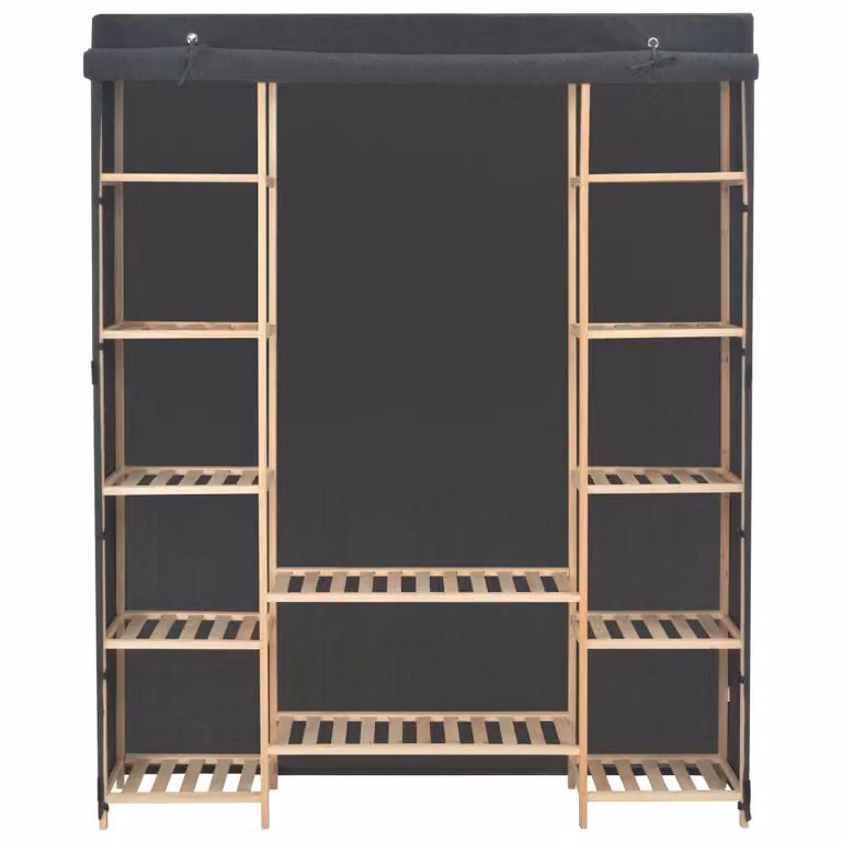 vidaXL Kleiderschrank Grau 135 x 40 x 170 cm Stoff
