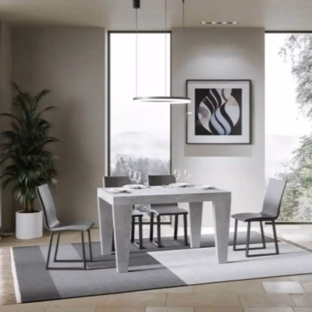 Tavolo allungabile moderno Itamoby Spimbo colore grigio L: 130-390 cm, P: 90 cm – 2