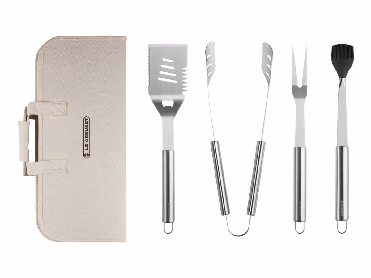 BBQ Utensili and Carry Bag Set da 4