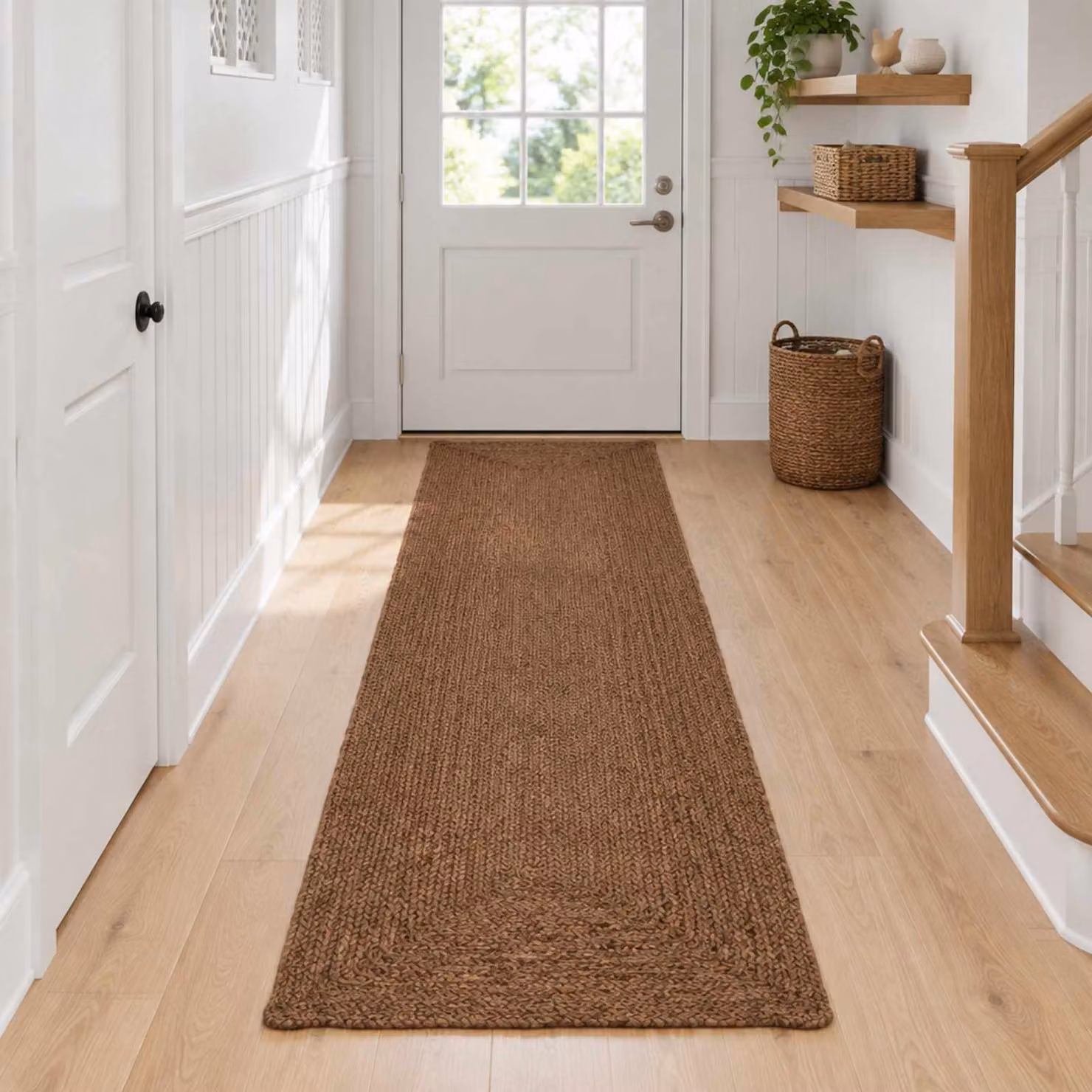 vidaXL Tappeto da Area Grigio 80 x 400 cm Juta
