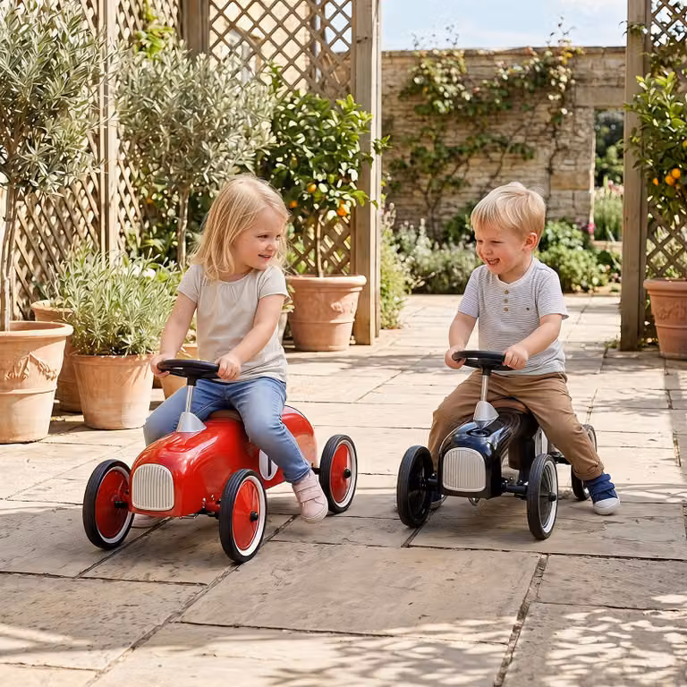 Costway Macchina da corsa cavalcabile per bambini dai 18 mesi in metallo con ruote silenziose e sedile ergonomico, Nero