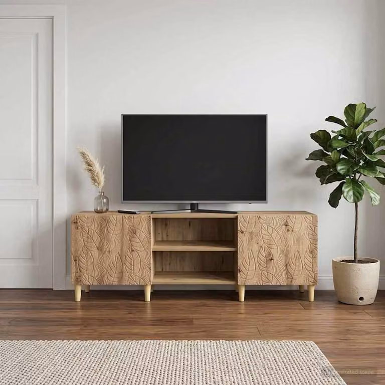Mobile TV vidaXL in stile vintage, colore marrone, L 150 cm x P 31 cm x H 50 cm