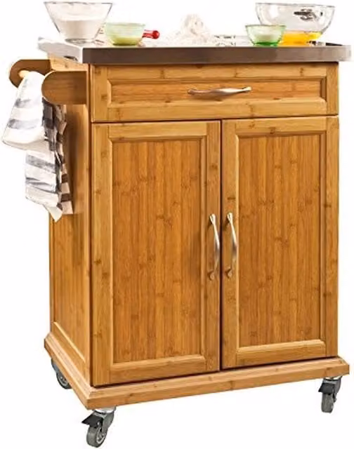 Carrello Cucina con Superficie in Acciaio Inox