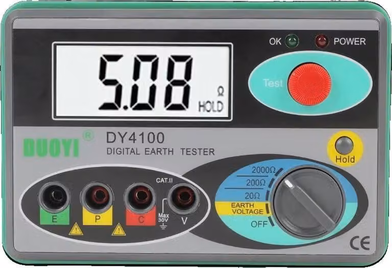 Tester digitale di resistenza di isolamento, campo di misura 0-2000 Ohm, tensione di prova 0-30V, design facile da usare