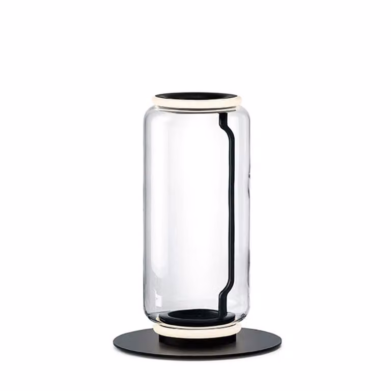Flos - Noctambule Floor 1 High Cylinder Small Base - Lampada da terra - Nero