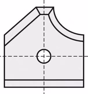 BRÜCK HW-WP 16 x 17,5 x 2 mm R=6 destra HC05 destra per sistema Homag/IMA/Torwegge | 40161716