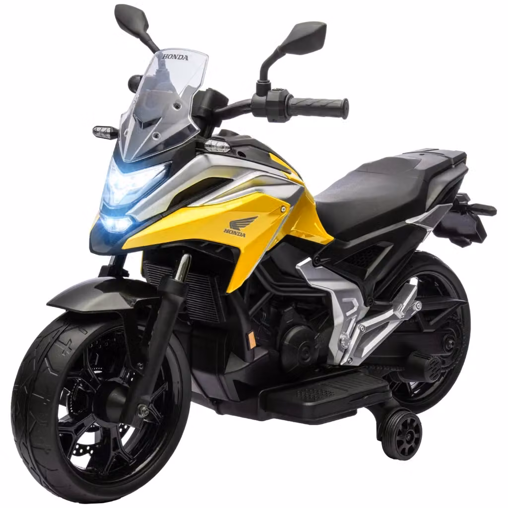 Motocicletta Elettrica per Bambini Minimal Gialla con Luci e Suoni per Età 3-6 Anni – 2