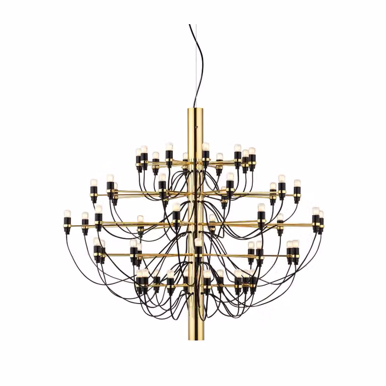 Flos - 2097/50 (frosted bulbs) - Lampada a sospensione - Ottone
