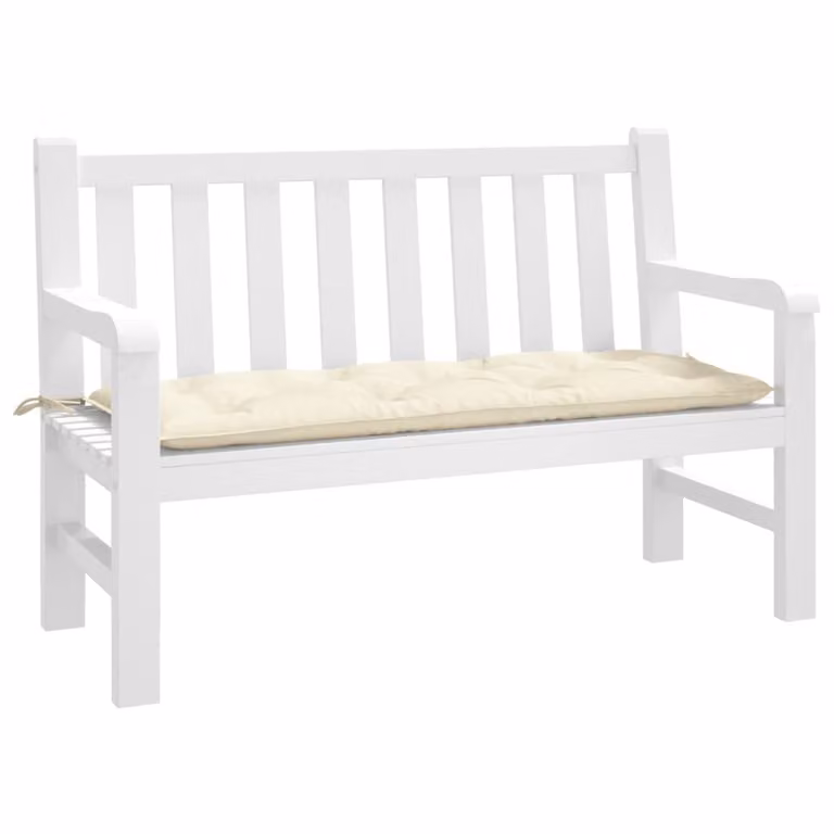 Cuscino per panca da giardino vidaXL beige L 120 cm x P 50 cm x H 7 cm in tessuto Oxford impermeabile e traspirante