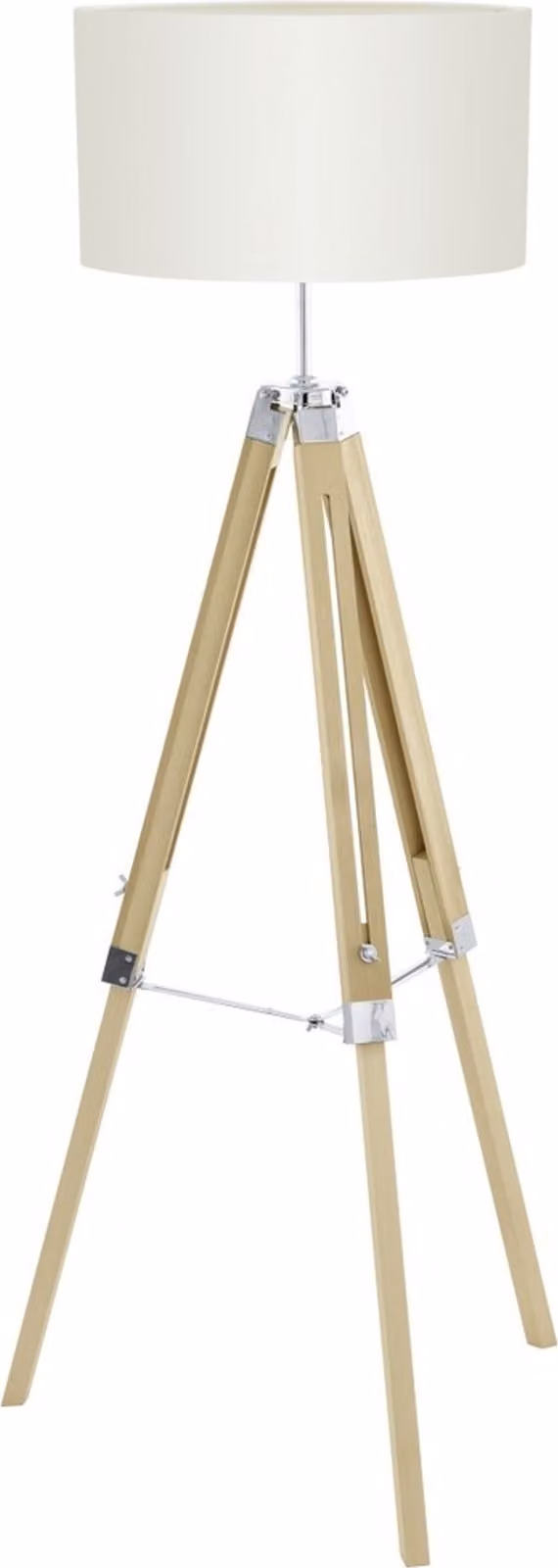 EGLO LANTADA, Beige, Camera da letto, Soggiorno, Ufficio, Tessuto, Acciaio, Legno, IP20, II, E27
