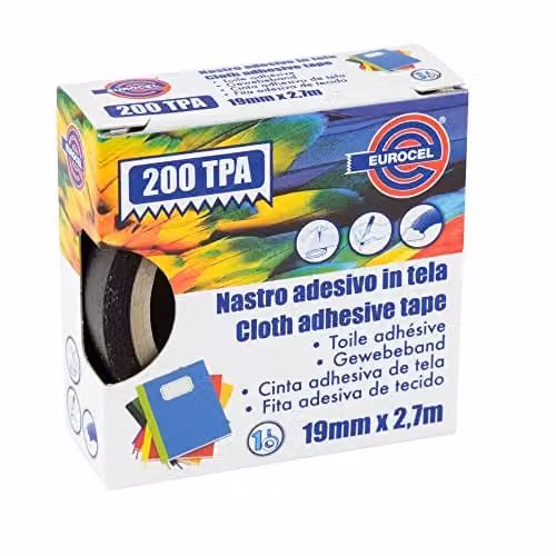 Nastro Adesivo Tela Pl Mm 19 M 2,7 Nero    Eurocel