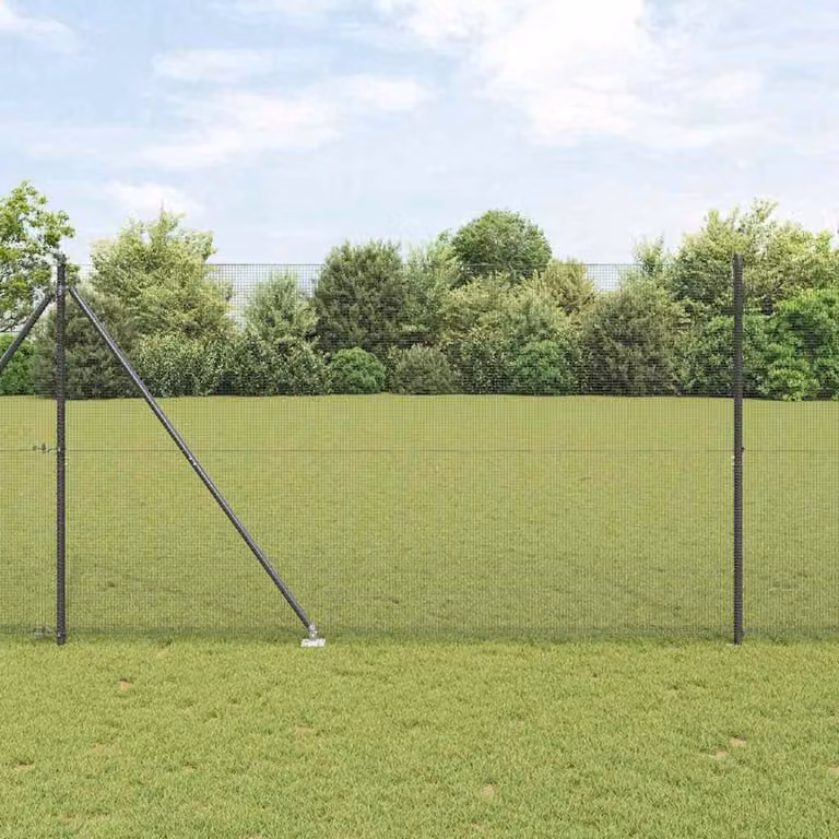 Maison Exclusive - Palo della recinzione Grigio 50 x 1,5 m (maglia 12 x 12 mm)
