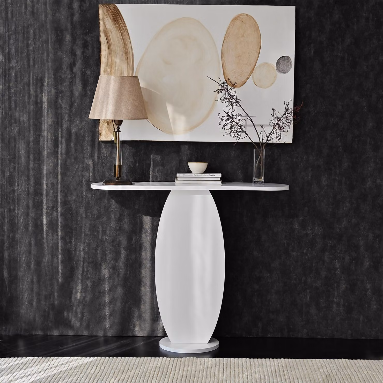 Skye Decor, Ellittica - Bianco, cassettiera, 100 % MELAMIN COATED SLIPBOARD, bianco, 100 x 30 x 81 cm