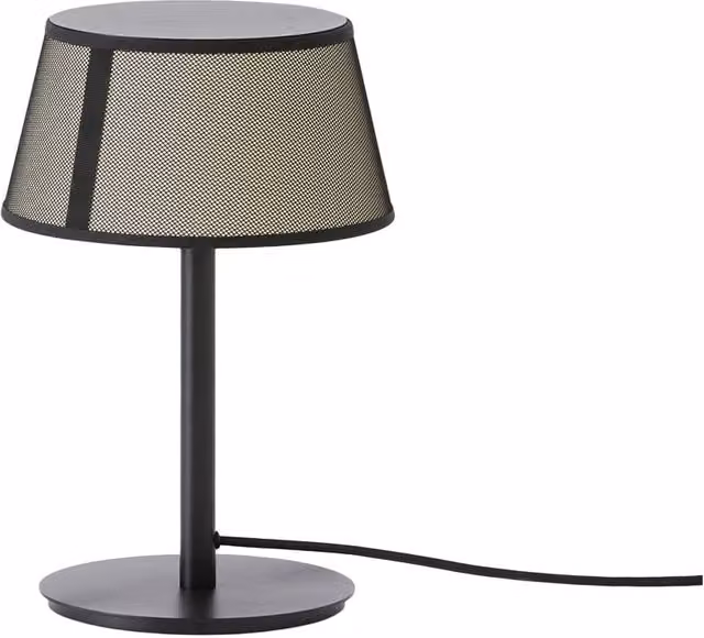 Tooy Lilly Lampada da Tavolo in Metallo Nera con Luce LED e Attacco E27