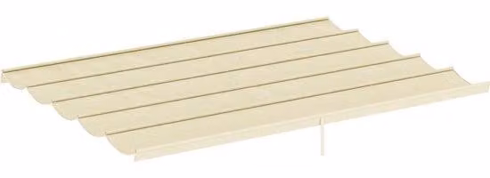 Pergola, dimensioni 4x3 metri, colore crema, dimensioni totali 350x260 cm