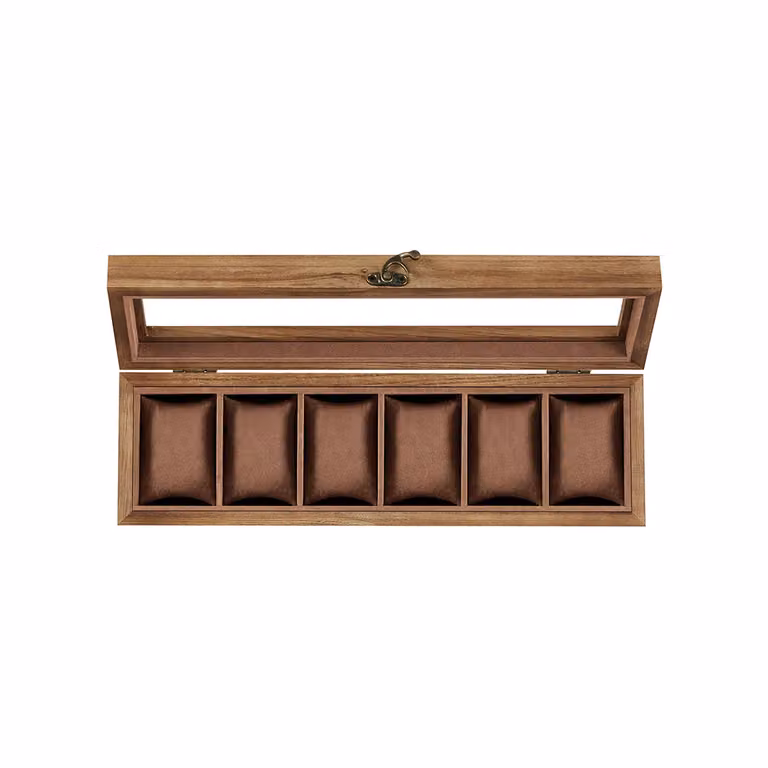 Scatola per Orologi, 10,2 x 35 x 8,7 cm / Noce Rustico