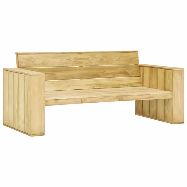 Set Divani da Giardino 2 pz con Cuscini Legno Pino Impregnato 3065778