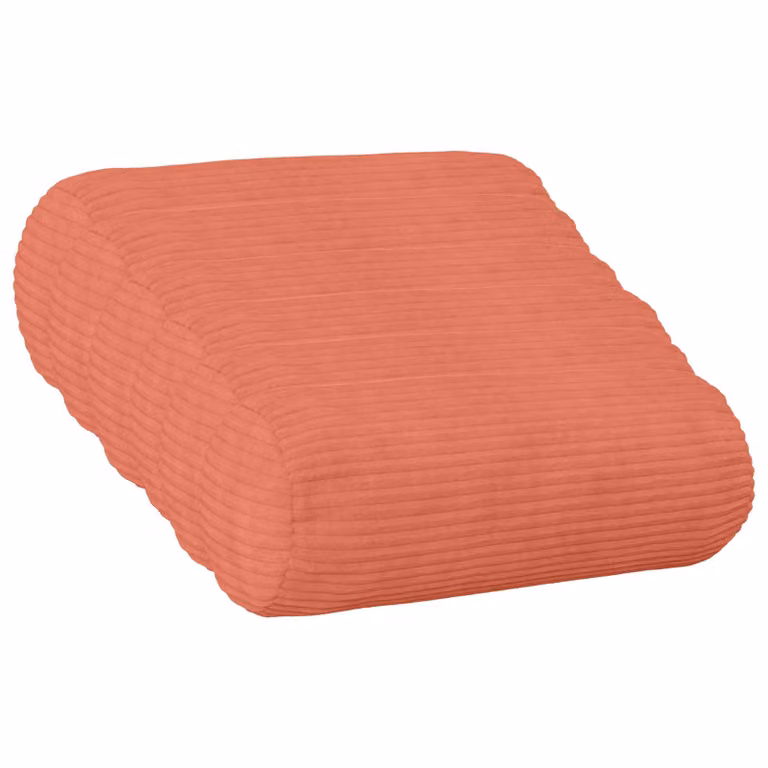 Set di 6 federe vidaXL HEERLEN in velluto a coste, colori rosso e arancio, Ø 15 x 40 cm