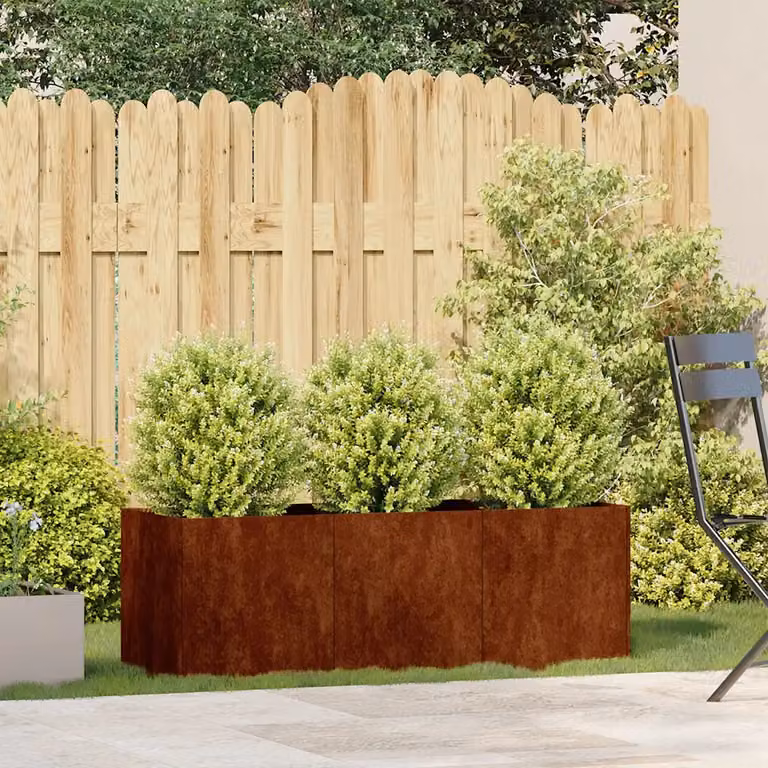 vidaXL Fioriera Arrugginita 120x40x40 cm in Acciaio Corten