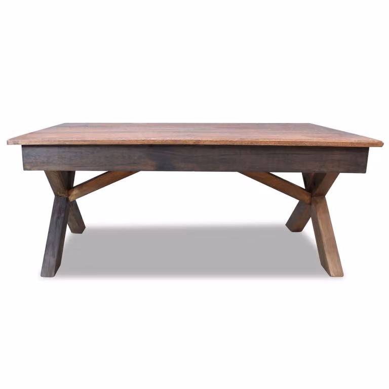vidaXL Tavolino in legno misto di recupero 110x60x45 cm