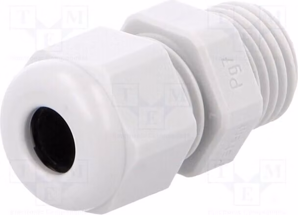 5 x Raccordi per cavi PG7, grigio chiaro, grado di protezione IP68, codice prodotto: 1.209.0700.14