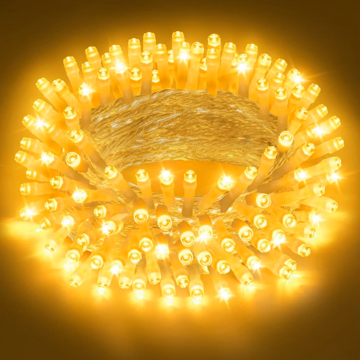 Catena luminosa a LED, lunghezza 3 metri, alimentazione a batteria, grado di protezione IP65, con timer, luce bianco caldo, 30 LED