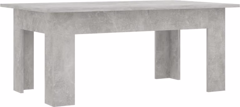 Tavolino Salotto Grigio Cemento 100x60x42 cm Legno Multistrato