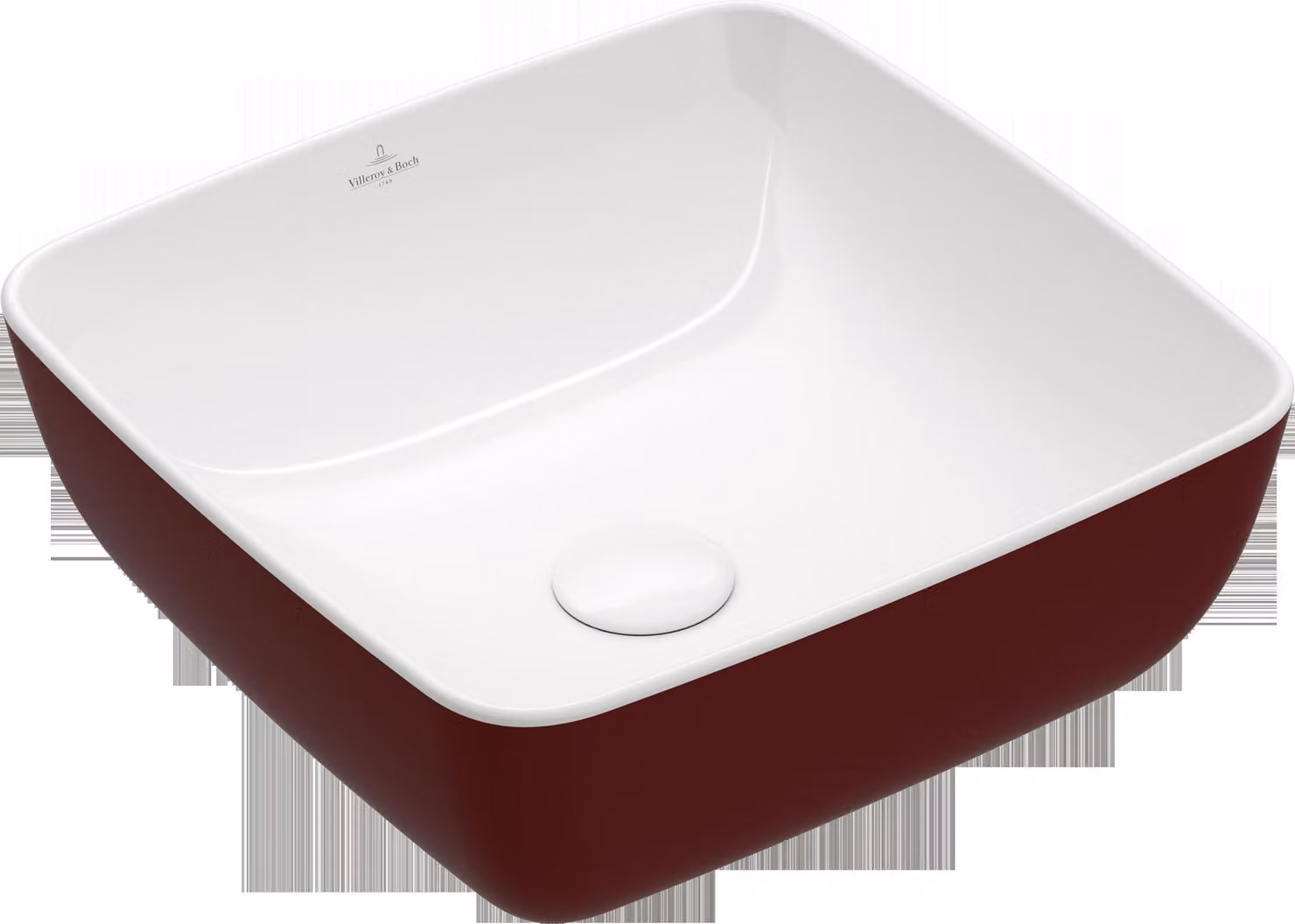 Villeroy & Boch Artis, lavabo à poser, carré, sans trop-plein, 410x410mm, 417841BCS9, 417841BCS9