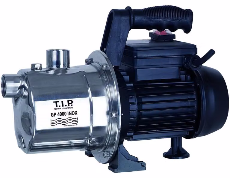 Pompa da giardino in acciaio inox - Pompa a getto autoadescante - 800 W - 4000 l/h - Acciaio inossidabile