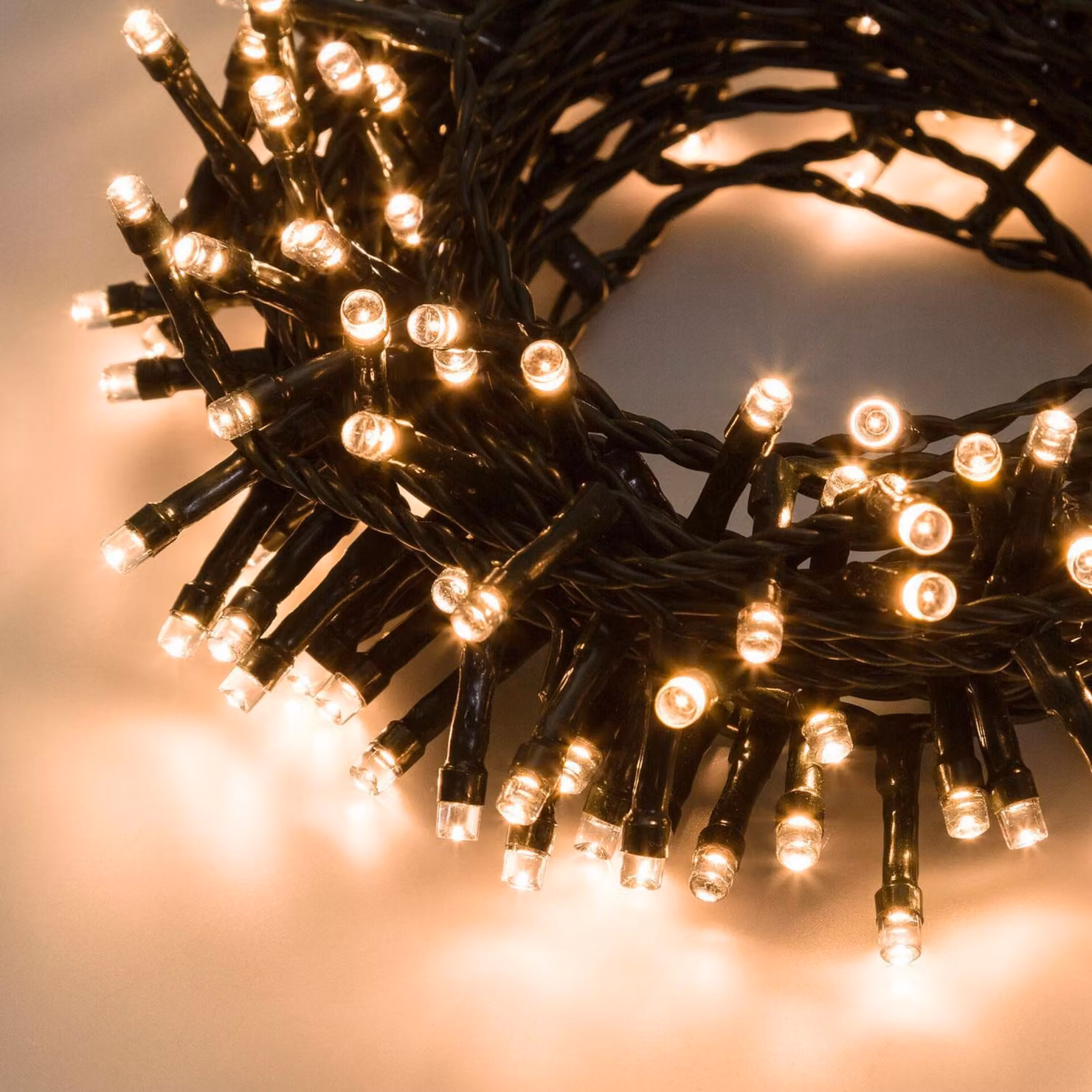 Ghirlanda luminosa a LED Xmas King, 60,5 m, 1500 LED, 31 V, per esterni, 8 programmi, bianco caldo
