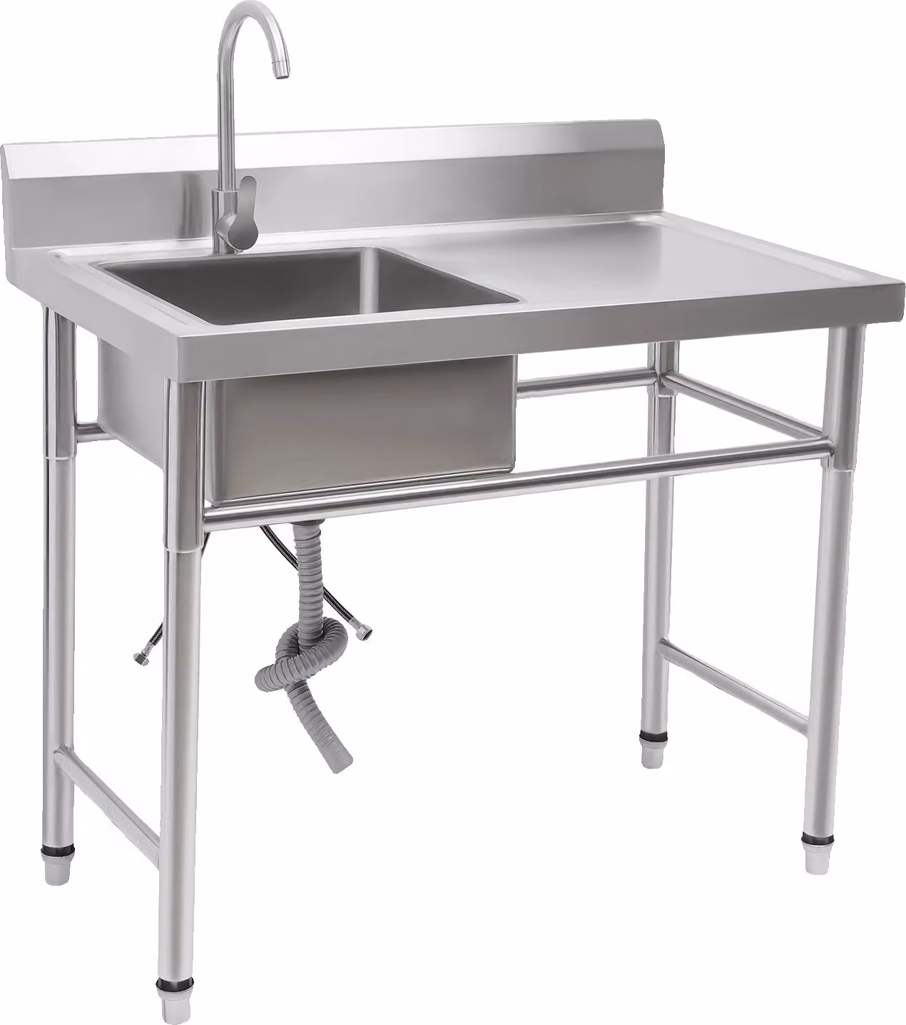 Lavello da cucina, in acciaio inox, spazioso a vasca singola, facile da pulire