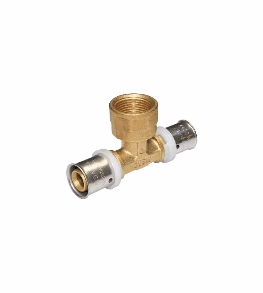 IDRO BRIC Raccordo a Tee Femmina D.1/2x16 A Pressare per Multistrato