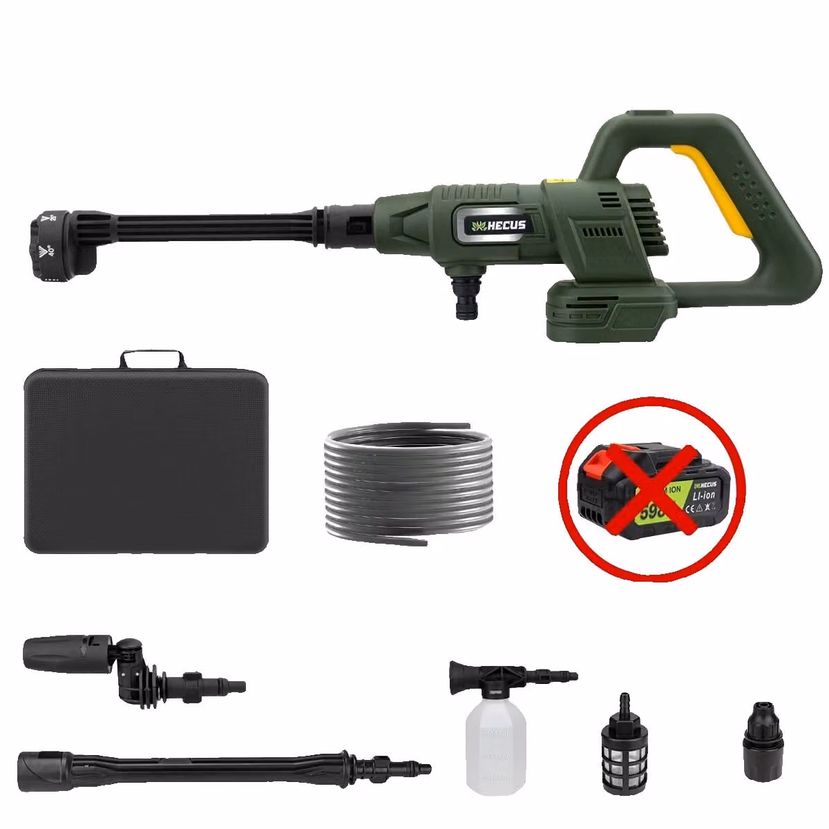 Idropulitrice, 200 BAR di pressione, 380L/H di portata d'acqua, senza batteria, senza spina
