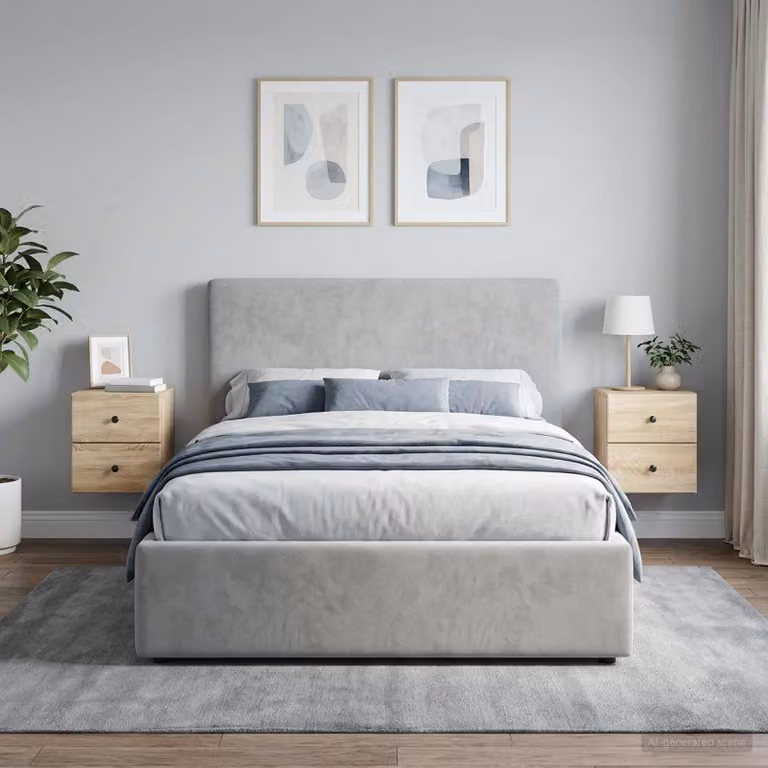 Set di 2 comodini sospesi vidaXL in Rovere Sonoma, L 34,5 cm x P 33 cm x H 40 cm