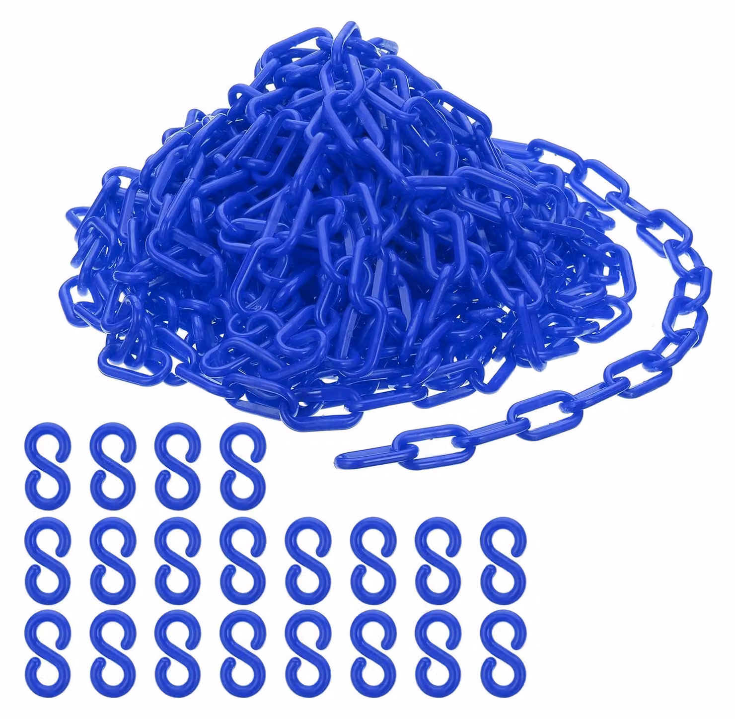 Catena in plastica, lunghezza 14 metri, colore blu, dimensioni 35x20x6 mm, per delimitazioni