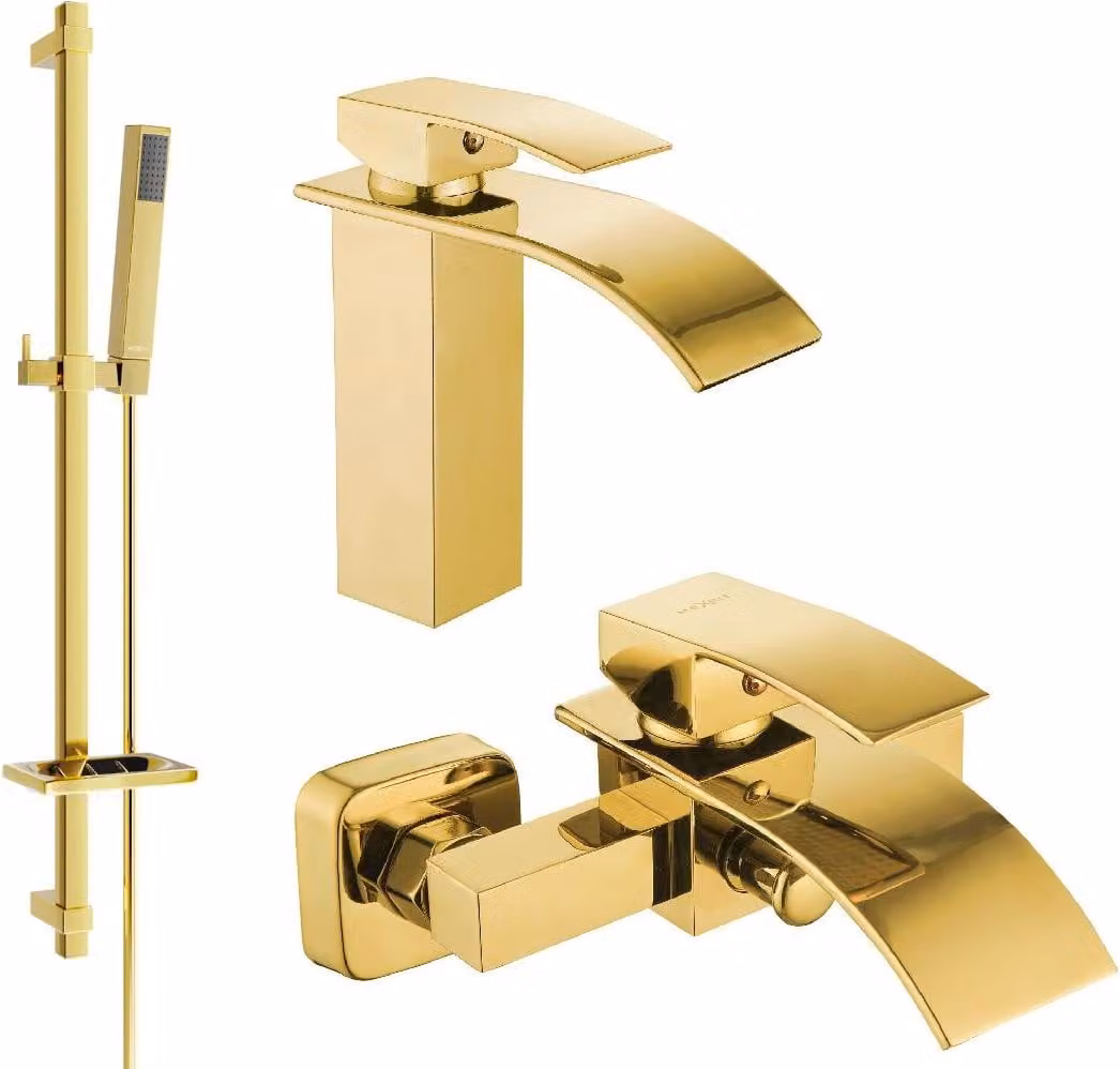 Mexen Aries DQ77 set da bagno, dorato - 744803DQ77-50