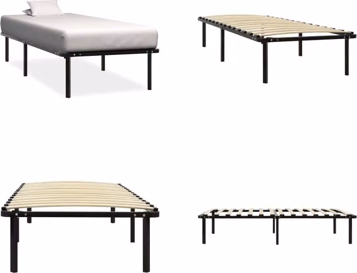 vidaXL Struttura per letto in metallo nero 90×200 cm - Struttura per letto - Struttura per letto - Struttura per letto - Struttura per letto