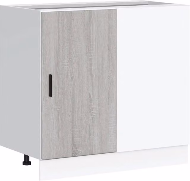 Mobile base lavello da cucina Lyon Grigio Sonoma in legno multistrato e composito L/P/H: 81.5 x 46.0 x 86.0 cm