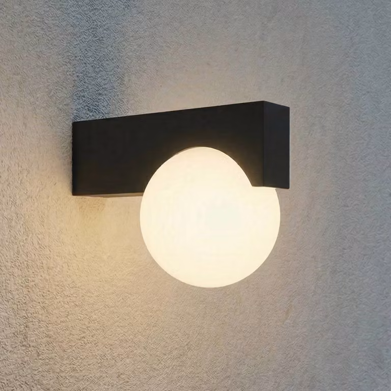 Applique da esterni a LED Vijon Lucande, Nero, Alluminio, Moderno, Applique LED da esterni