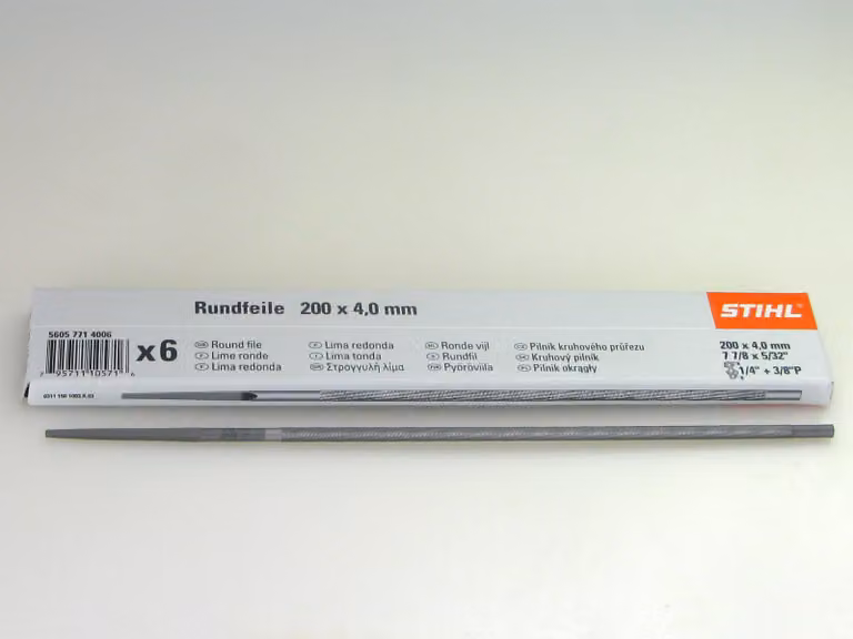 STIHL 5605 771 4006 Lima tonda 6 pezzi per catene di seghe 4,0mm 1/4" e 3/8 "P 1,3mm