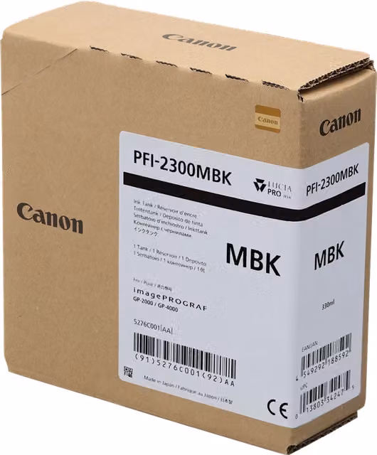 Canon PFI-2300 MBK cartuccia d'inchiostro 1 pz Originale Nero