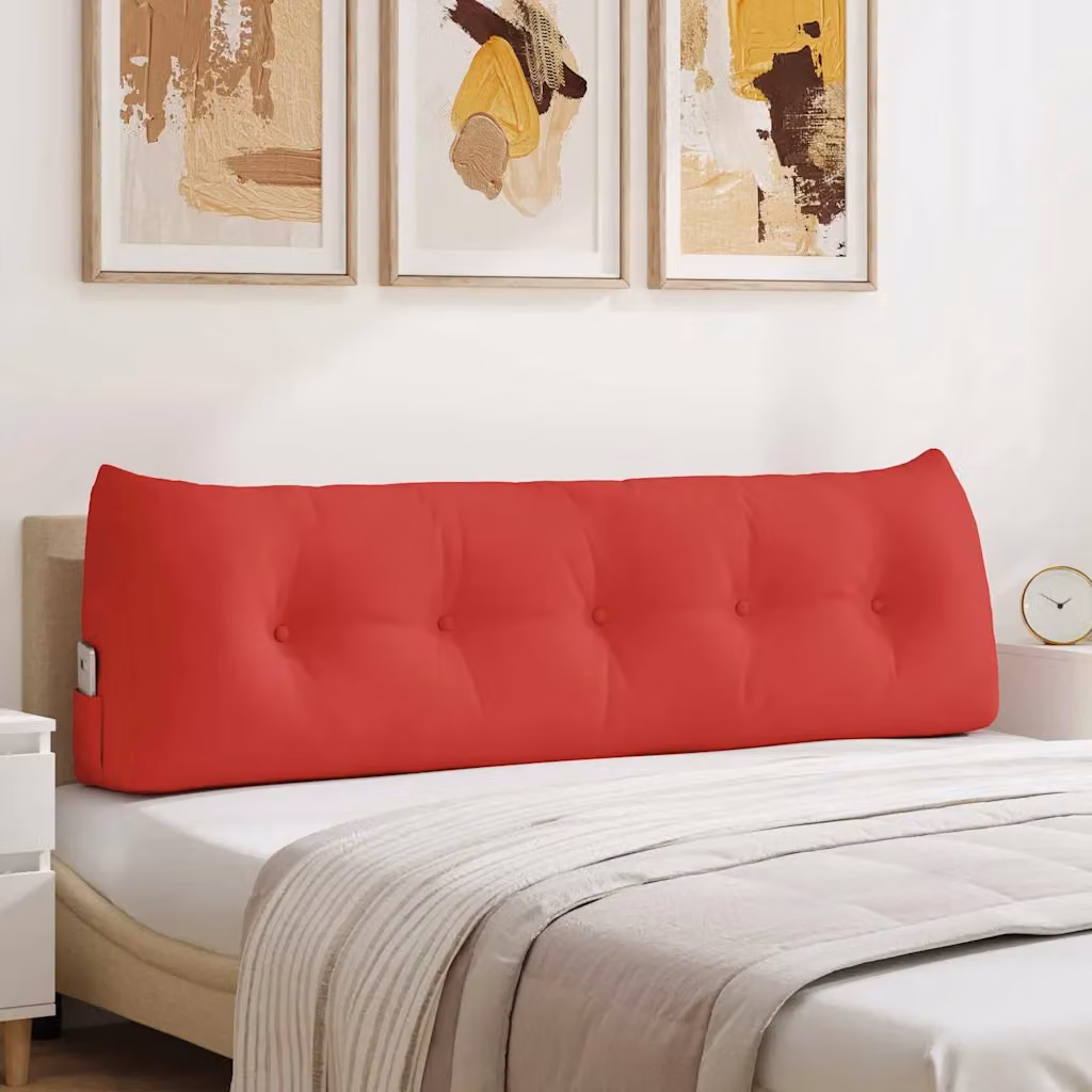 Cuscino per schiena ergonomico vidaXL rosso con rivestimento rimovibile lavabile in lavatrice L: 160 cm, P: 24 cm, H: 50 cm