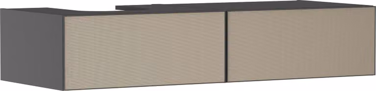 hansgrohe Xevolos E meuble sous lavabo, 2 tiroirs, 1 découpe à gauche, 1370x550x275mm, pour console avec vasque à poser, 54321390, 54321390